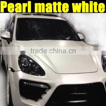 New arrival pearl matte white sticker for car body decoration with size 1.52*20m/Roll