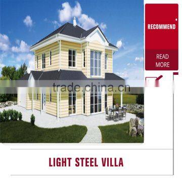 2016 High quality light steel prefabricated luxury villa