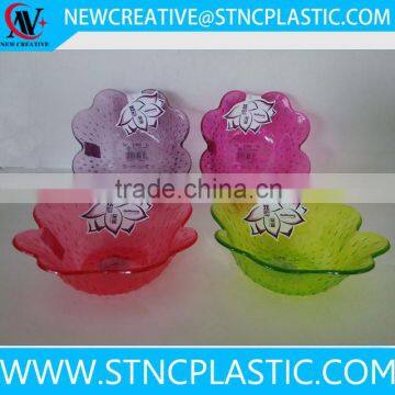 unique multi function flower shaped plastic plates for fruit