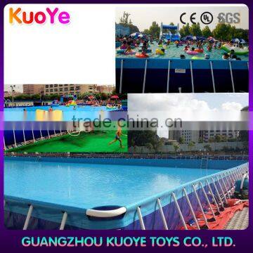 outdoor swimming pool, frame pool with water toys inflatable, china supplier pool for amusement park