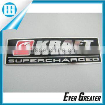 Custom Aluminum sticker metal badge nameplate brushed aluminium badge