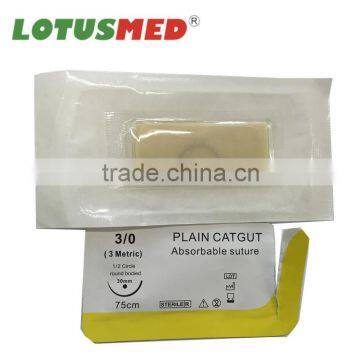 Hot-sale Plain Catgut Absorbable Surgical Suture With Needle