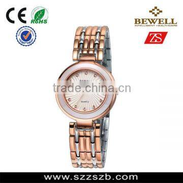 Elegant luxury vogue charming sapphire crystal ceramic watch with stainless steel strap