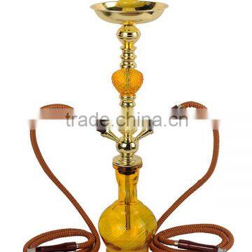 Zinc alloy glass double hoses hookah shisha