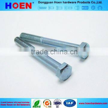 zinc plated half thread class 8.8 din931 bolt