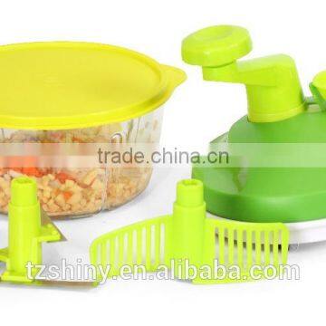 Customized Design Multi-function Plastic Salad Spinner Manual Food Chopper Processor