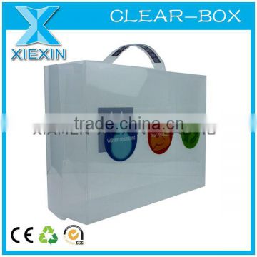 clear soda shoes folding box with handle