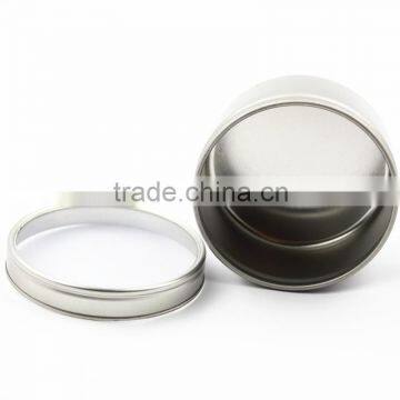 Eco-friendly plain round candle tin with a window on lid