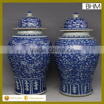 China antique factory blue and wihte ceramic jars large decorative for home decor