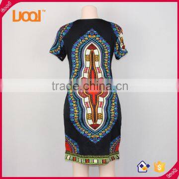 China Guangzhou Manufacturers Girls Dress Women Dress Africa Dashiki Printed Dress Quality Choice photo-3
