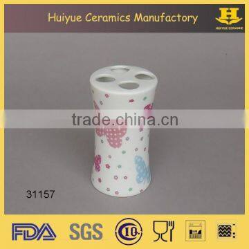 ceramic toothbrush holder, ceramic bathroom set