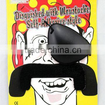 Pirate mustache and eyepatch