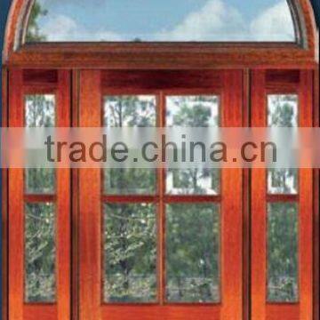 Classic Pastoral Style Glass Wood Doors American Design DJ-S9143STHR