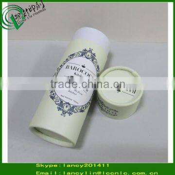 beige gift style cardboard box and small round tube for cosmetic packaging paper tube