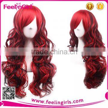 Emported OEM Front Lace Mixed Red Sexy Synthetic Wigs Quality Choice photo-2