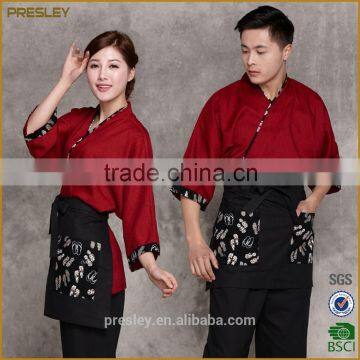 Japan Style Restaurant Hotel Waitress Bar Staff Black Uniform Japanese Sushi Uniform photo-3