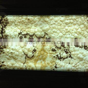 Translucent Onyx backed Glass panel for ceiling,bartop,reception top