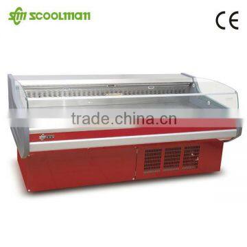 Fresh food and meat supermarket refrigerator freezer showcase