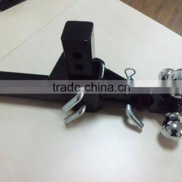 Triple Ball Swivel Adjustable Drop Turn Trailer Tow Hitch Mount