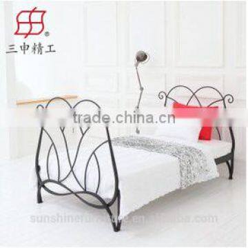 2016 modern latest wooden home furniture design single bed with wood slats