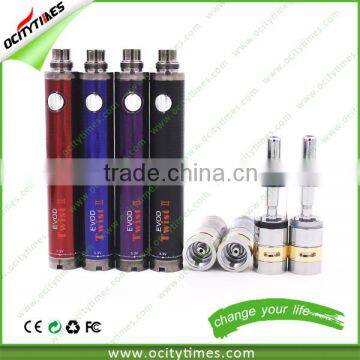 Ocitytimes dry herb vaporizer vape pen Popular 1600mah e cigarette battery New Generation evod twist 2