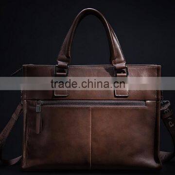 2016 New Fashion Custom Gift Executive Laptop Genuine Leather Men Briefcase