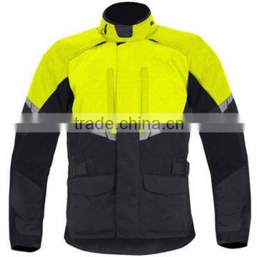 Black Cordura Motorcycle Waterproof Winter Jacket For Men