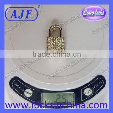 Nice Rhinestone Padlock for Jewel Case With Square Shape or Heart Shape Lock photo-5