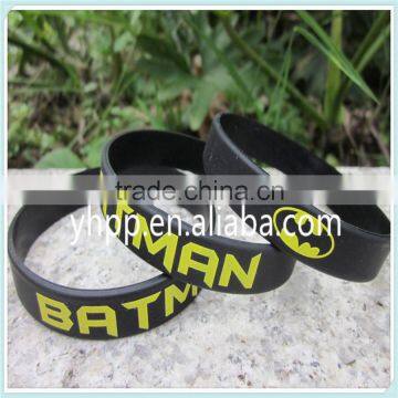 Custom Batman silicone rubber printed colour custom wristband bracelet band                        
                                                Quality Choice