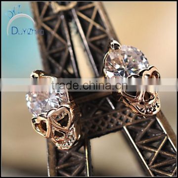 latest earring designs, mini skeleton zircon earrings