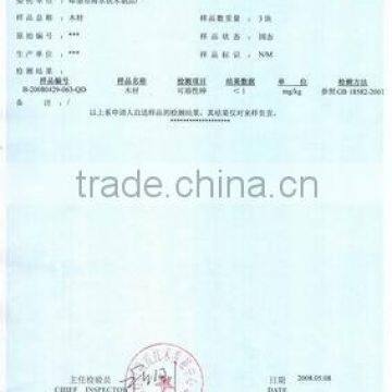 Testing Report : Wood Raw Material