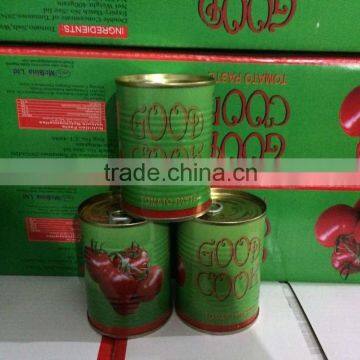 Brix 28/30 Tinned Tomato Paste 70g, 210g, 400g, 800g, 2200g for West Africa