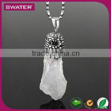 2016 New Product Crystal White Stone Frozen Necklace