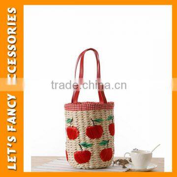 PGBG0179 Young Fashion women straw weave tote bag Summer girl shoulder handbag