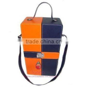 Hot New Products 2015 Leather Wine Carrier for 2 Bottles photo-5