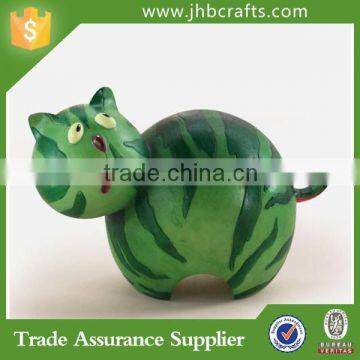 Cute Watermelon Fat Cat Resin Animal Figurine