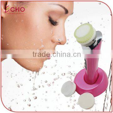 3 in1 Recharging Facial Cleansing Brush Set with Base for Skin Care
