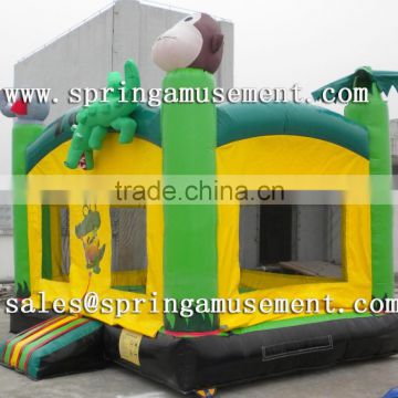 funny crocodiles and monkeys portfolio inflatable jumper, inflatable bounce house sp-ab025