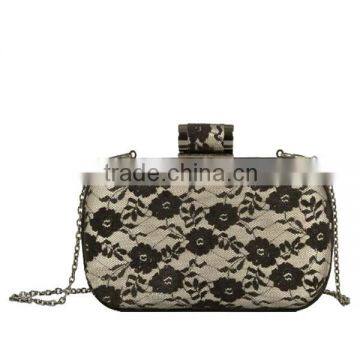 Black lace shell clutch bags, plain crossbody bags women EV1089