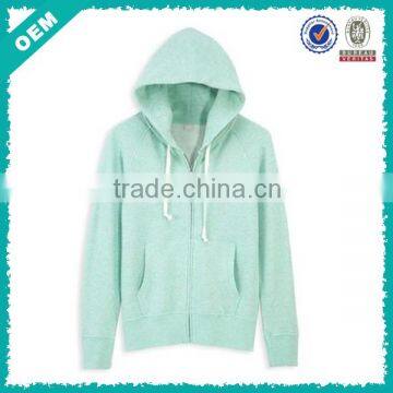 Double pockets hoody , wathet blue fleece zip up hoodie for women (lyh03000154)