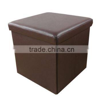 Brown Stylish Collapsible Storage Additional Seat