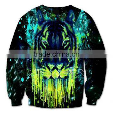 men hoody wholesale custom sublimation crewneck 3d printing sweatshirt OEM service 100% polyester men printed sweaters