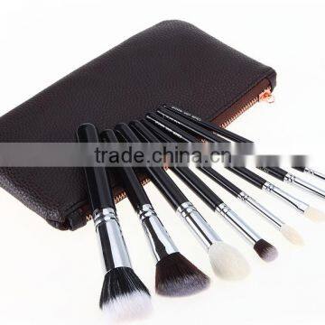 Custom Private Label 8 Piece Makeup Brush Set With Luxury Pouch photo-2
