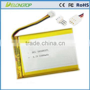 lipo battery 505085 3.7v 2300mah li-ion polymer battery for DVD player