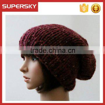 V-24 Fashion Slouchy Baggy Crochet Beanie Hat Cable Winter Warm Crochet Hat