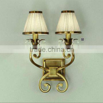 Fabric Vintage Brass Wall Lamps