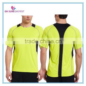 mens polyester dry fit running shirt supplier