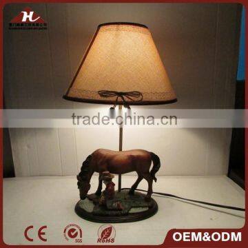 American Western Cowboy Style Resin Decorative Horse Table Lamp