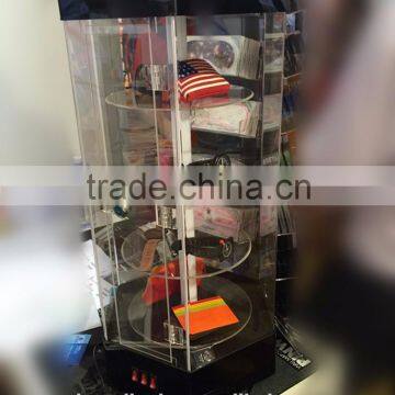Supply acrylic lucite watch strap display case, rotating watch display case