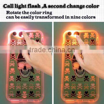 guangzhou mobile phone shell silicone case for iphone 6 Creative lighting flash mobile phone shell for iphone 6s